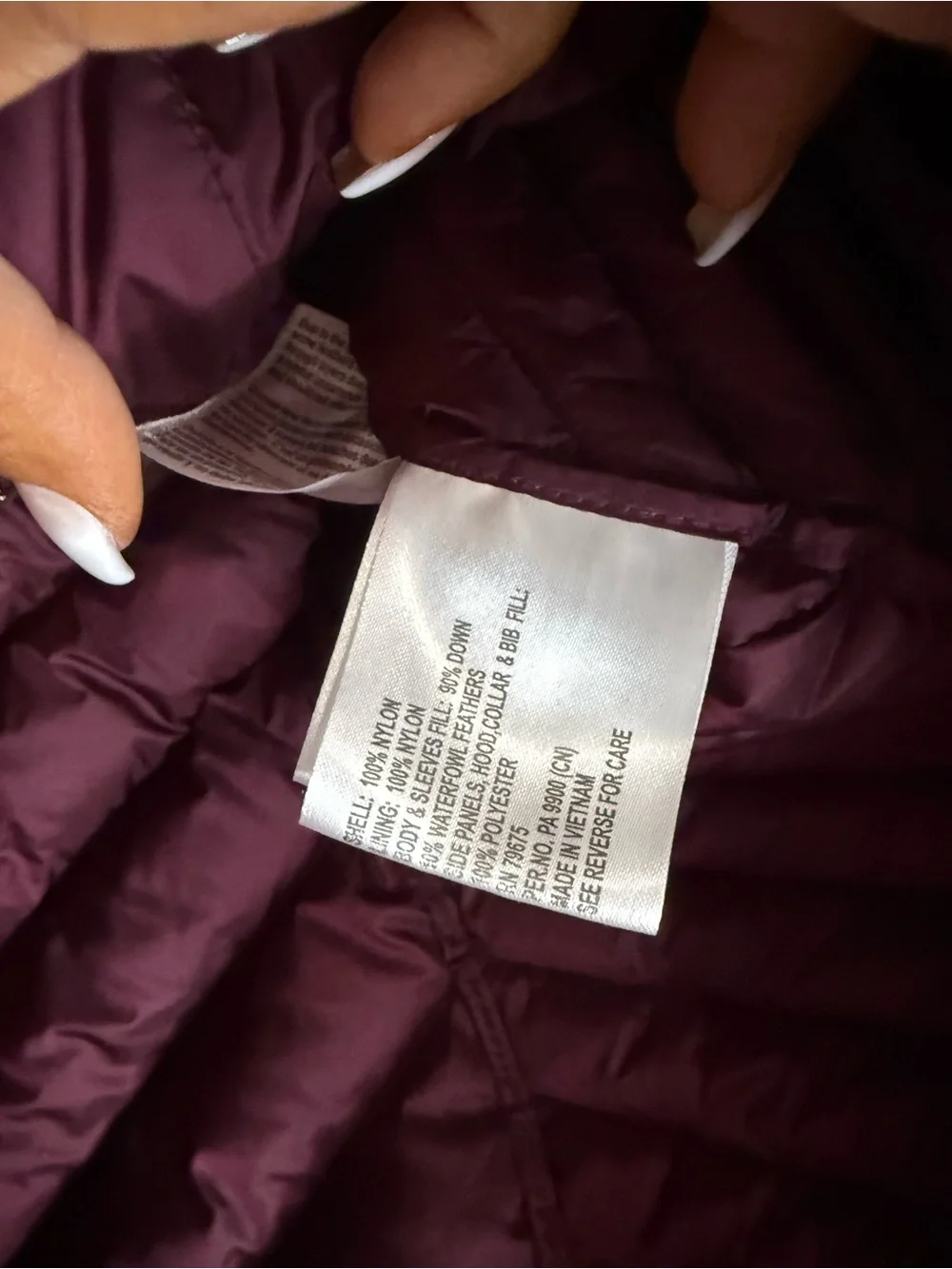Michael Kors Women's Quilted Packable Puffer Jacket Burgundy size XXLP